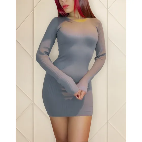 Vestido Manga Larga Morley Abrigadito Invierno Frio
