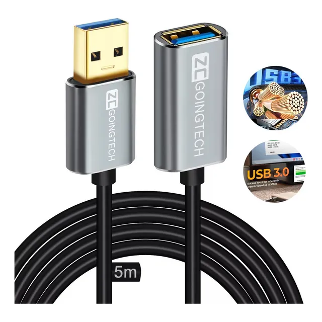 5m Cable Extensión Usb 3.0 Macho A Hembra De Alta Velo