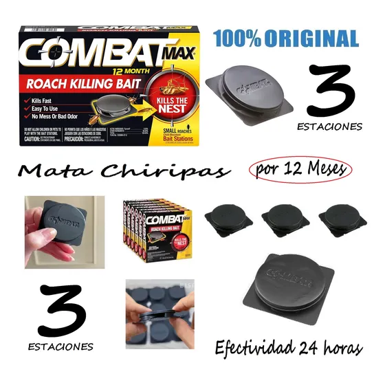 Trampas Mata Chiripas 3 Estaciones Combat Casa Carro Cocina