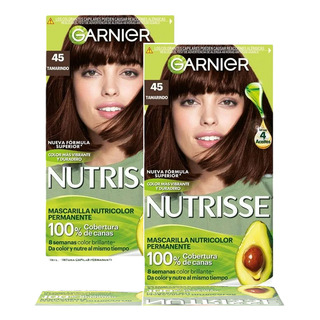 Tinte Para Cabello Garnier Nutrisse 45 Tamarindo Pack 2 Tinte Para Cabello Garnier Nutrisse 45 Tamarindo Pack 2