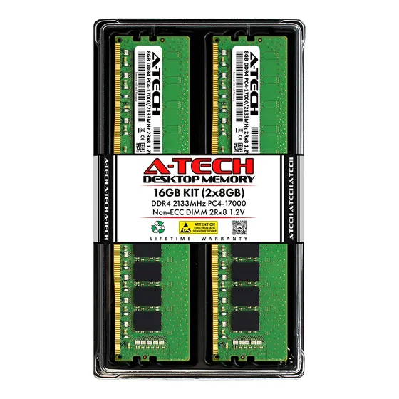 A-tech 16gb (2x8gb) Ddr4 2133mhz Dimm Pc4-17000 Udimm Cl15