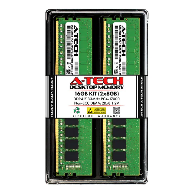 A-tech 16gb (2x8gb) Ddr4 2133mhz Dimm Pc4-17000 Udimm Cl15