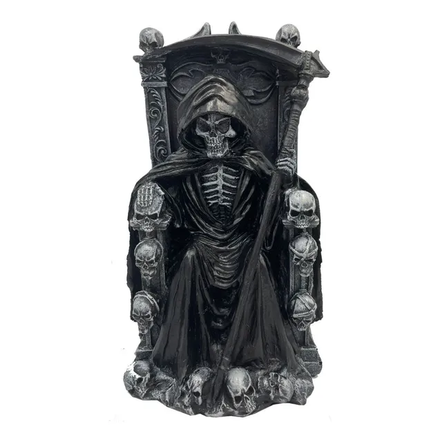 Estatua Caveira Morte No Trono Em Resina Exu Caveira Wiccaa