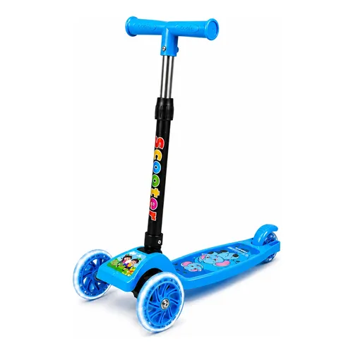 Patinete Plegable De 3 Ruedas Con Luces LED Para Niños De 2 A 8 Años | Compacto Y Ligero Para Viajes Y Camping