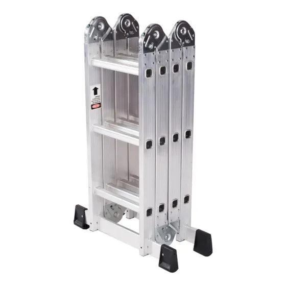 Escalera 12 Peldaños Articulada Aluminio 150kg 3.6mt Uro