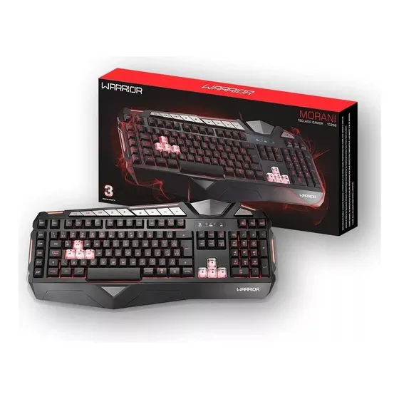 Teclado Gamer Warrior Morani Com Teclas Macro Led - Tc209