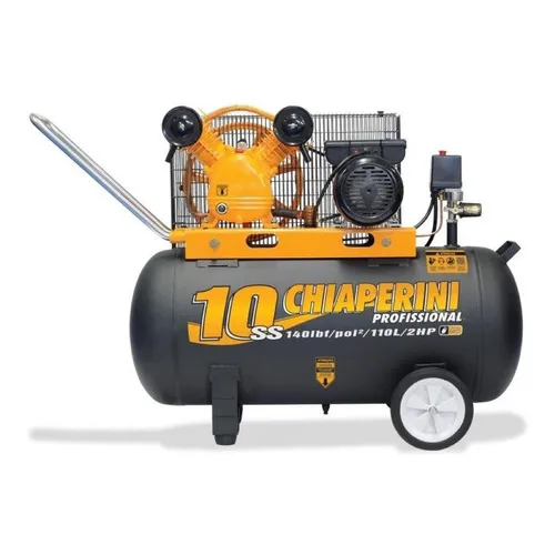 Compressor De Ar Chiaperini 10 Pés 110 Litros 10ss Bivolt Cor Preto/Amarelo 110V/220V