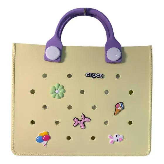 Carteras Estilo Crocs De Goma Modelo Exclusivo (sin Forro)