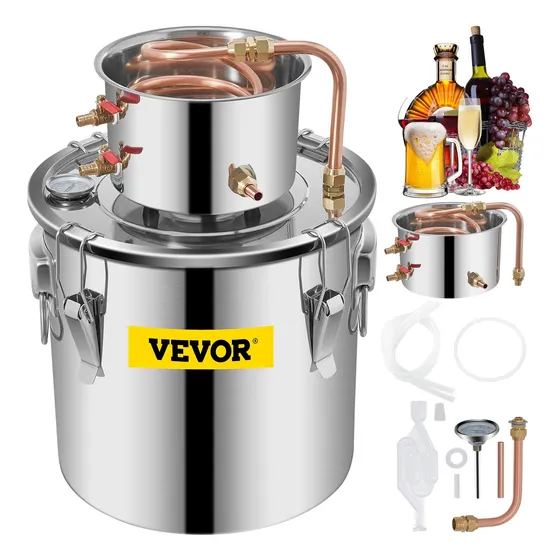 Destilador De Alcohol Agua De Acero Inoxidable 5 Gal 19 L