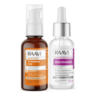 Kit Raavi Tratamento Facial Vitamina C 30g+ Niacinamida 30ml Kit Raavi Tratamento Facial Vitamina C 30g+ Niacinamida 30ml