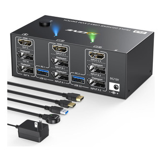 Conmutador Kvm Nawen 8k @60hz Hdmi 3 Monitores 2 Ordenadores Conmutador Kvm Nawen 8k @60hz Hdmi 3 Monitores 2 Ordenadores