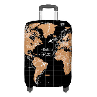 Capa De Mala Protetora Para Viagem Mapa Mundi Capa De Mala Protetora Para Viagem Mapa Mundi