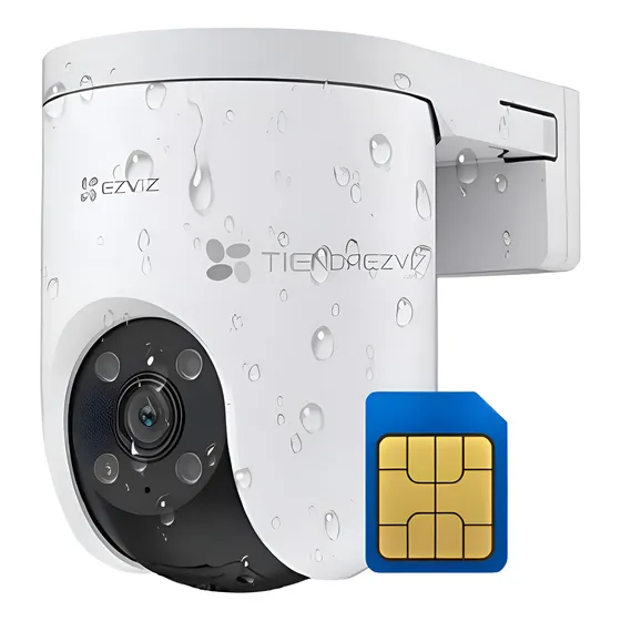 Camara Seguridad Exterior Inalámbrica Red 4g Ezviz H8c 3mpx