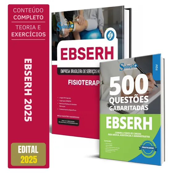Kit Apostila Ebserh - Fisioterapia + Caderno De Questões