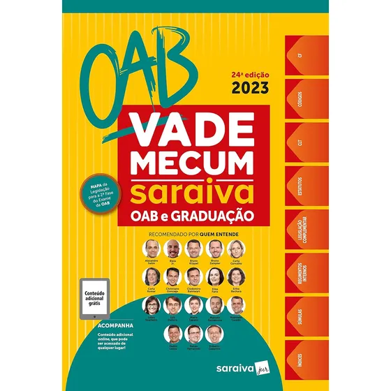 Livro Vade Mecum Saraiva Oab E Graduação - 24ª Edição 2023