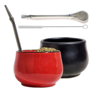 Juego De Taza De Yerba Mate Kit Matero Bombilla Combo 2 Juego De Taza De Yerba Mate Kit Matero Bombilla Combo 2