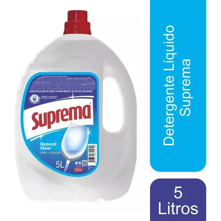 Lava Louças Líquido Natural Clear 5l Suprema
