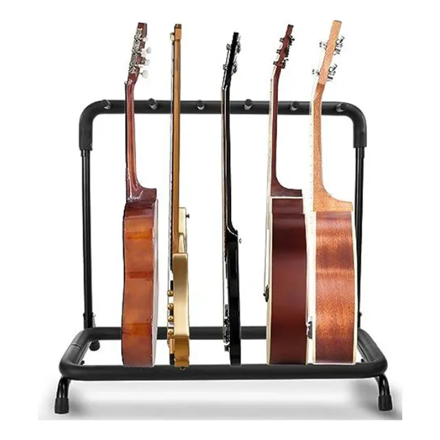 Pie Soporte 5 Cinco Guitarra Bajo Acustica Plegable Metalico