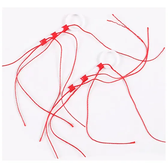 Kit 30 Nudo Corredizo Hilo Pesca Hechos Listos Para Usar Color Rojo