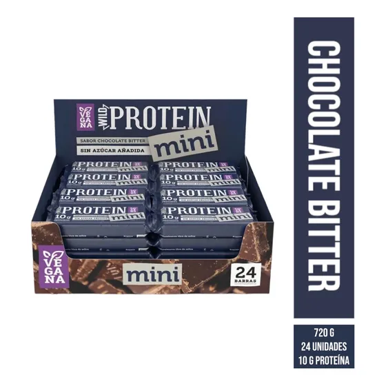 Barritas De Proteína Wild Foods Mini Vegana Chocolate Bitter