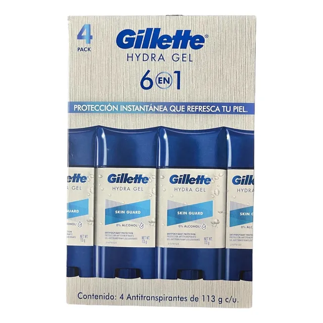 Gillette Hydra Gel 6 En 1 Antitranspirante 113g C/u Fragancia Skin Guard