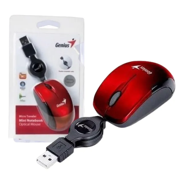 Mouse mini Genius Micro Traveler V2 31010125102 rubí