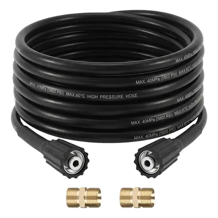 Manguera Hidrolavadora 10m 5800psi M22-14 Conectores Cobre Negro