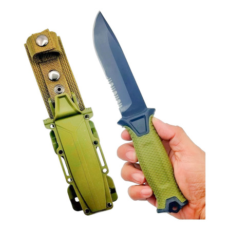 Faca Strongarm Coyote Brown Green Serrilhada Tática Fulltang Faca Strongarm Coyote Brown Green Serrilhada Tática Fulltang