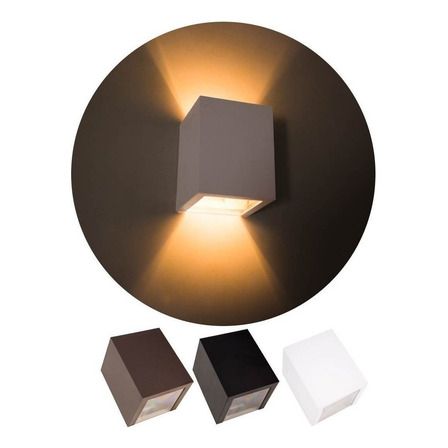 Arandela Efeito 2 Focos Sem Friso Box Policarbonato St1386 Estrutura Preto 110v/220v (bivolt) Arandela Efeito 2 Focos Sem Friso Box Policarbonato St1386 Estrutura Preto 110v/220v (bivolt)