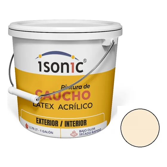Pintura Caucho Marfil De Interiores Y Exteriores 1 Galon Aaa