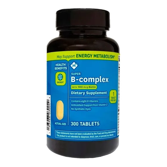 Super B Complex 300 Tabletas Member's Mark Complejo B Sabor Sin Sabor