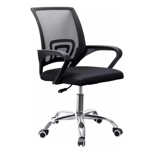 Silla De Escritorio Glow Shop Mesh 605 Ergonómica Negra Con Tapizado De Malla