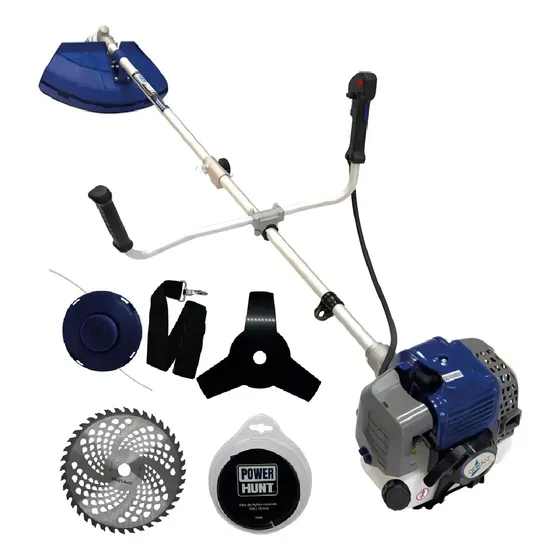 Desbrozadora Desmalezadora A Gasolina 52cc 2.5hp Delta By Power Hunt C/ Disco, Cabezal Y Cuchilla