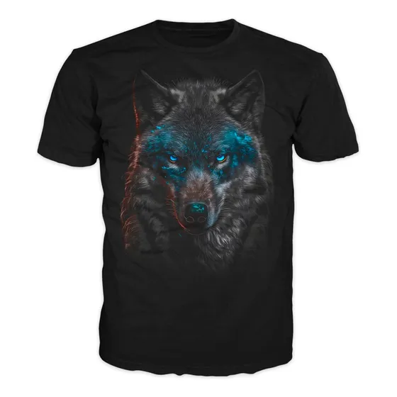 Camiseta De Lobo Salvaje Arte Retro Adultos Y Niños Unisex