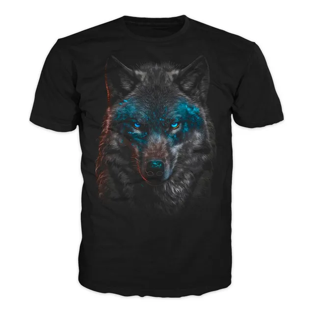Camiseta De Lobo Salvaje Arte Retro Adultos Y Niños Unisex