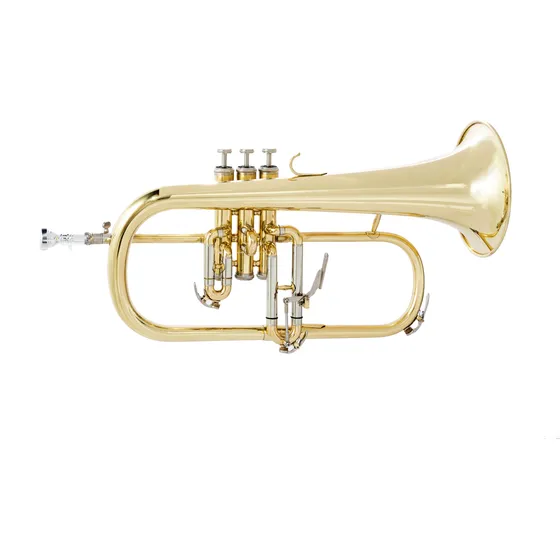 Flugelhorn Gatilho (sib) Laqueado Dourado Halk