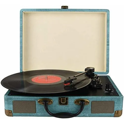 Tocadiscos De Vinilo Inalámbrico De 3 Velocidades Color Vintage