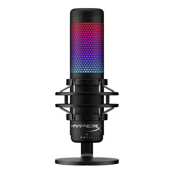 Micrófono Usb Rgb Hyper X Quadcast S Gamming Pc / Ps4 Color Negro/Plata