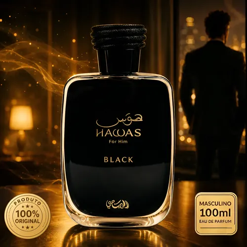 Perfume Masculino Rasasi Hawas Black 100 ml Amadeirado Oriental