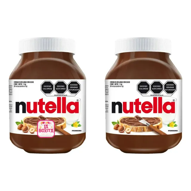 2 Pack Nutella Crema De Avellanas Cacao Chocolate 1kg C/u