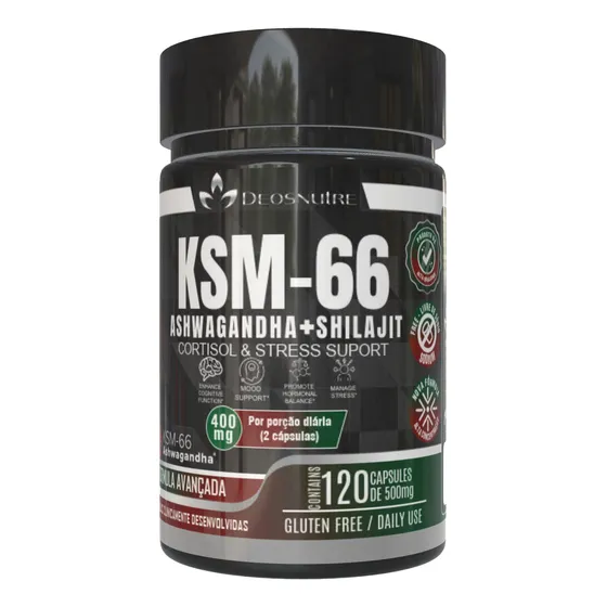 Ashwagandha Ksm-66 + Shilajit 120 Cápsulas Deosnutre
