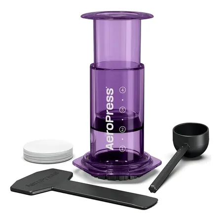 Cafetera Portátil Aeropress Aeropress Clear Violeta 3 En 1