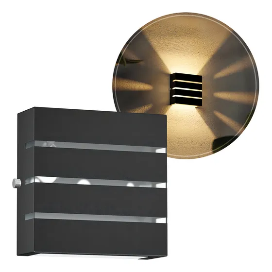 Arandela Parede Muro Externa Interna Slim Alumínio Moderna Para Lâmpada G9 Preto Mf123