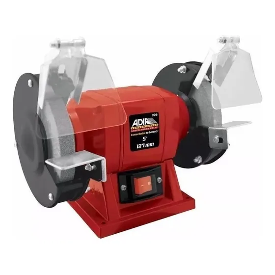 Esmeril De Banco 5 120 W Adir 906 Color Rojo Frecuencia 60 Hz