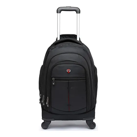 Mochila Swissport Casual Impermeável Faculdade Rodinhas Cor Preto Desenho do tecido Executivo