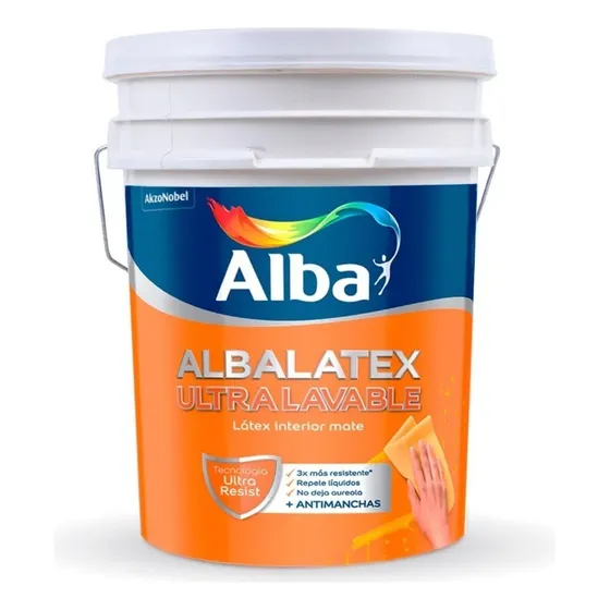 Alba Albalatex Ultralavable interior mate 20 Lts blanco