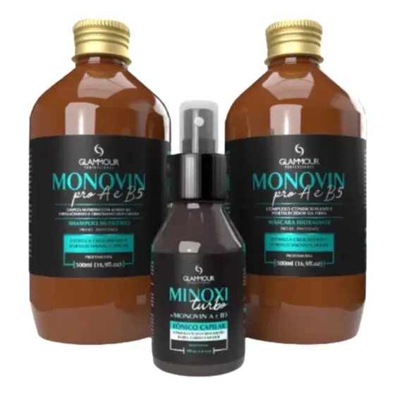 Kit Capilar Monovin Pro A E B5 + Minoxi Turbo Antiqueda 