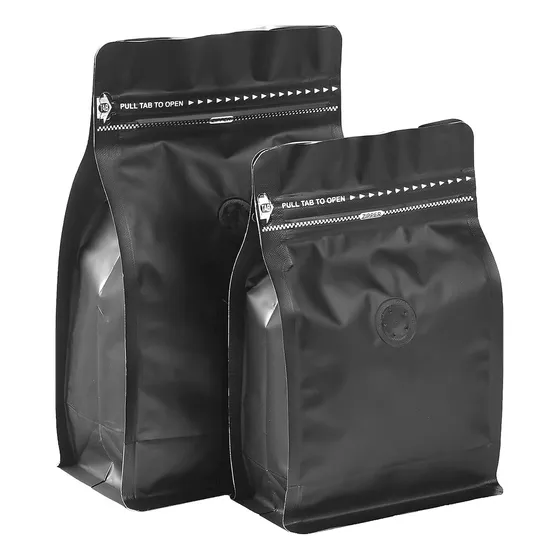 50 Bolsas De Café Con Válvula Y Cierre Zipper De 500 Gramos Color Negro