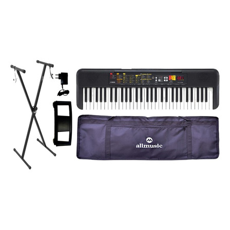 Kit Teclado Yamaha Psr-f52 Estudante +fonte+capa+suporte+nf Cor Preto 110v/220v Kit Teclado Yamaha Psr-f52 Estudante +fonte+capa+suporte+nf Cor Preto 110v/220v