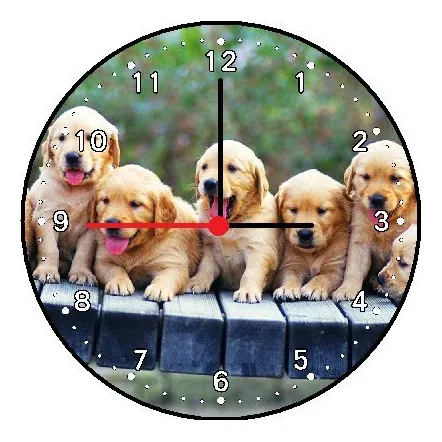 Dorado Retriever Perro Reloj Pared